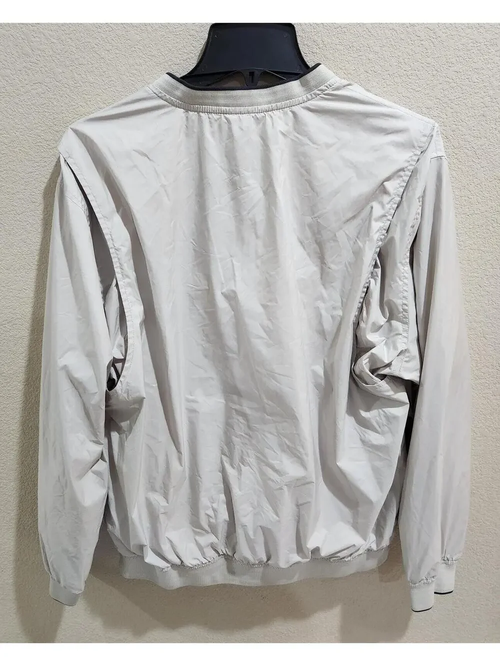 Donald J Trump Signature Collection Golf BEIGE Pullover Windbreaker Men's Medium